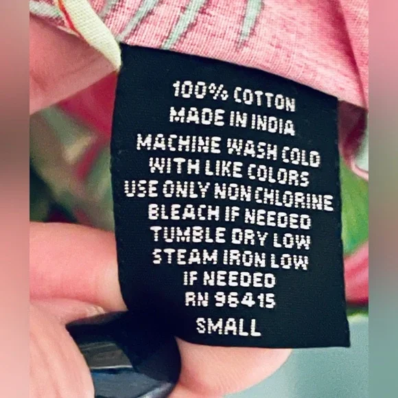 Massive Flamingo Hawaiian Shirt Size Small Pink Green Bright Button Up - Picture 13 of 13